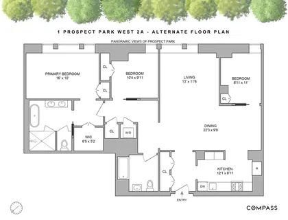 $2,950,000 | 1 Prospect Park West, Unit 2A | Park Slope