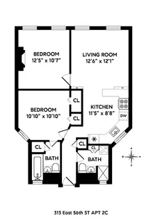 $700,000 | 313 East 56th Street, Unit 2C | Sutton Place