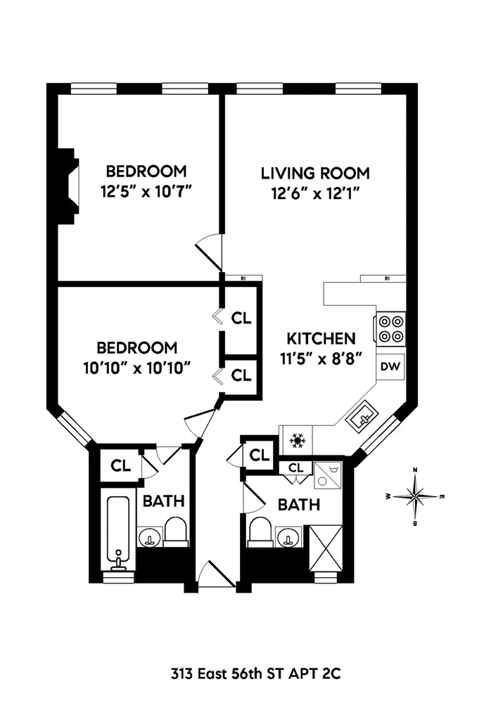 $700,000 | 313 East 56th Street, Unit 2C | Sutton Place
