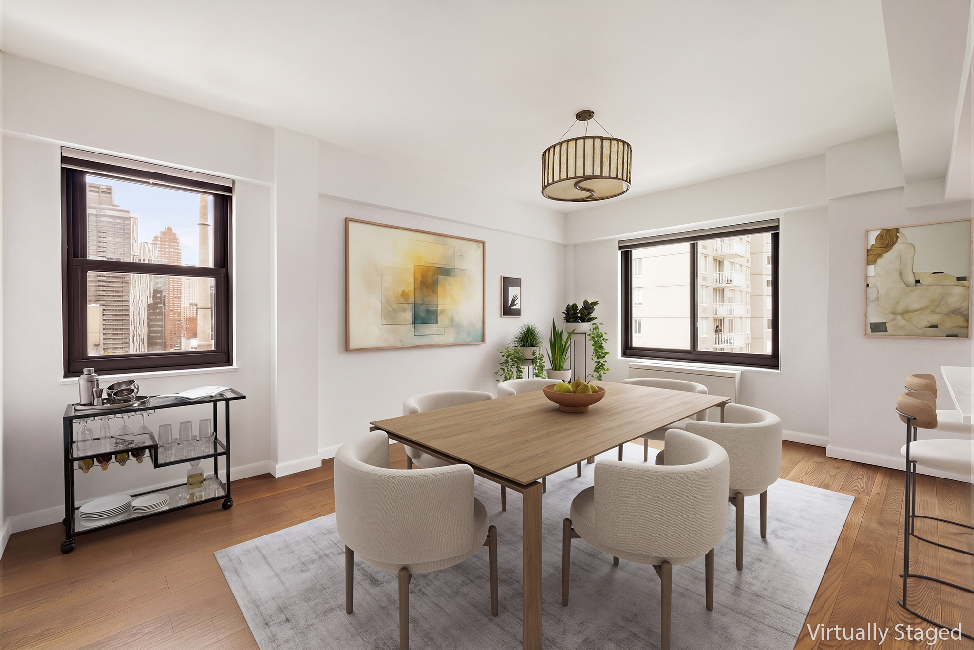 10 East End Avenue, Unit 18D Manhattan, NY 10075 - Photo 7 of 21 a view of a dining room with furniture window and wooden floor