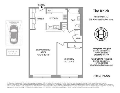 $850,000 | 318 Knickerbocker Avenue, Unit 3D | Bushwick