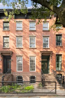 front view of a brick building