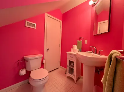 a bathroom with a sink and a toilet