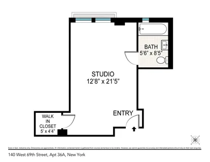 $499,000 | 140 West 69th Street, Unit 36A | Upper West Side