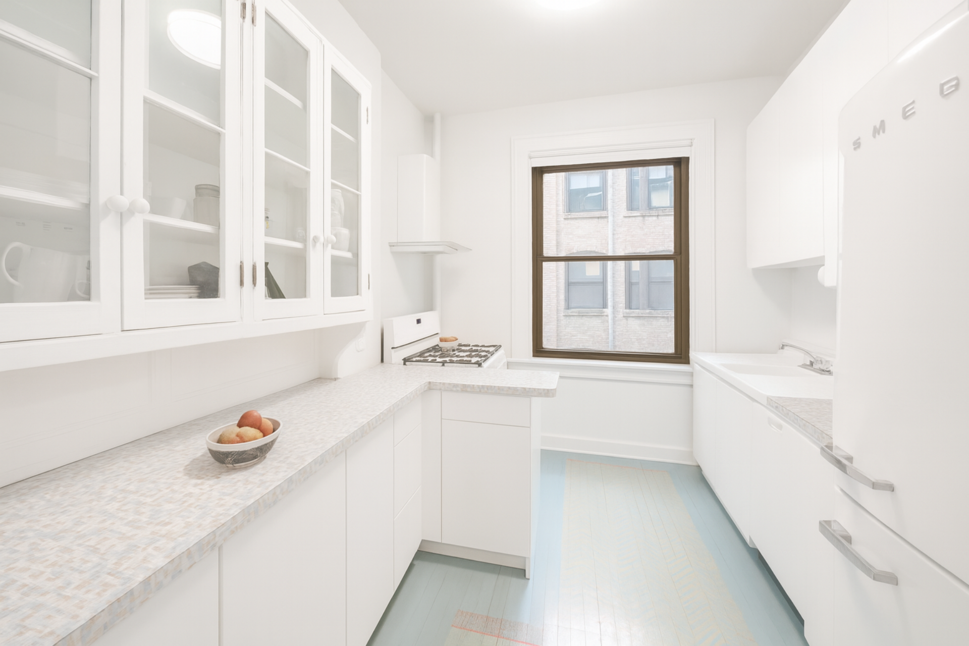 605 West 111th Street, Unit 43 Manhattan, NY 10025 - Photo 12 of 21 a bathroom with a granite countertop sink and a bathtub