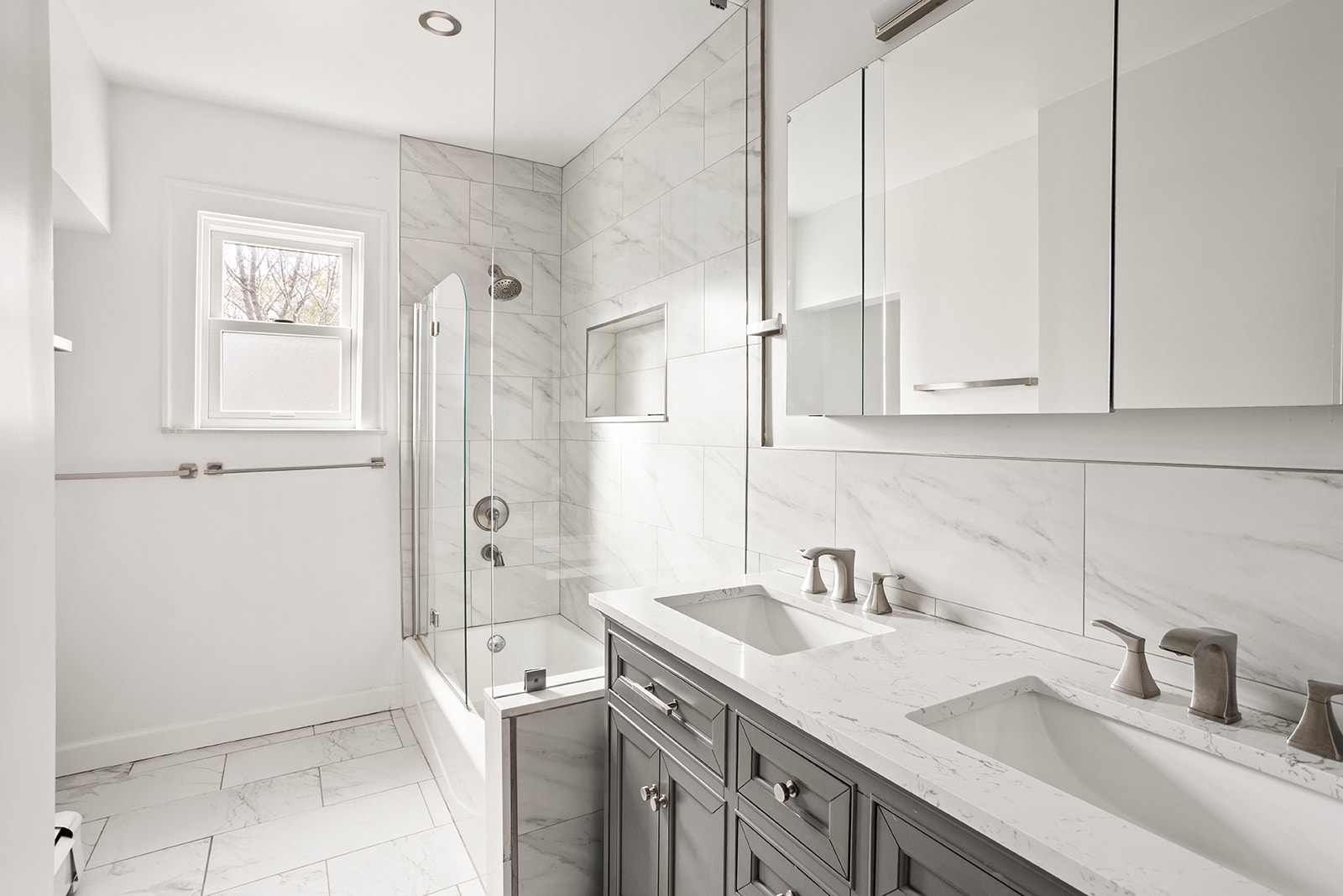 30-22 88th Street Queens, NY 11369 - Photo 9 of 14 a bathroom with a sink and a mirror