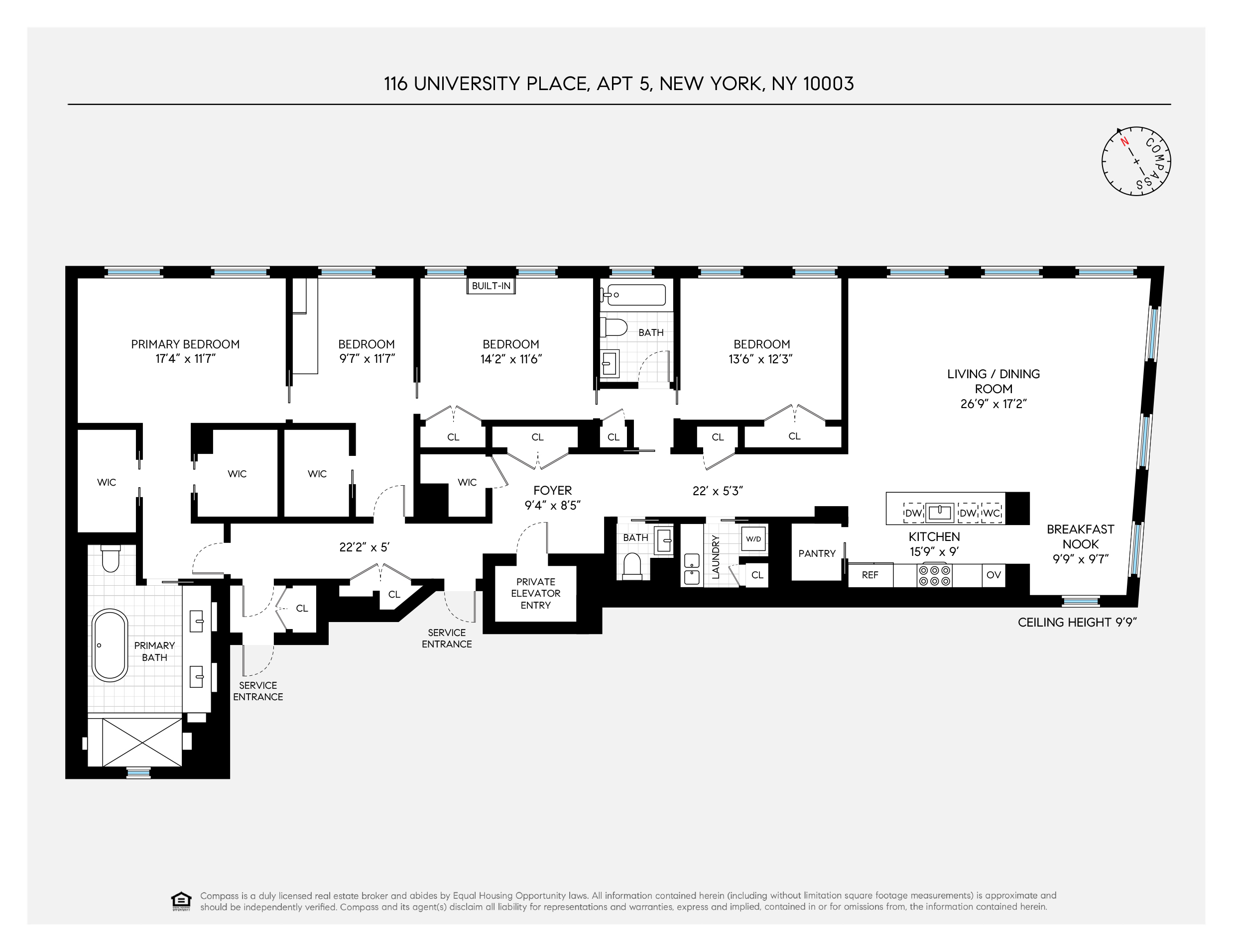 116 University Place, Unit 5 Manhattan, NY 10003 - Photo 20 of 21 a picture of a floor plan