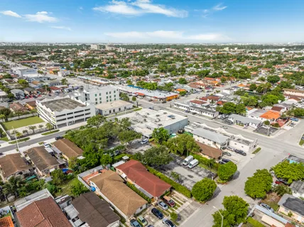 an aerial view of multiple house
