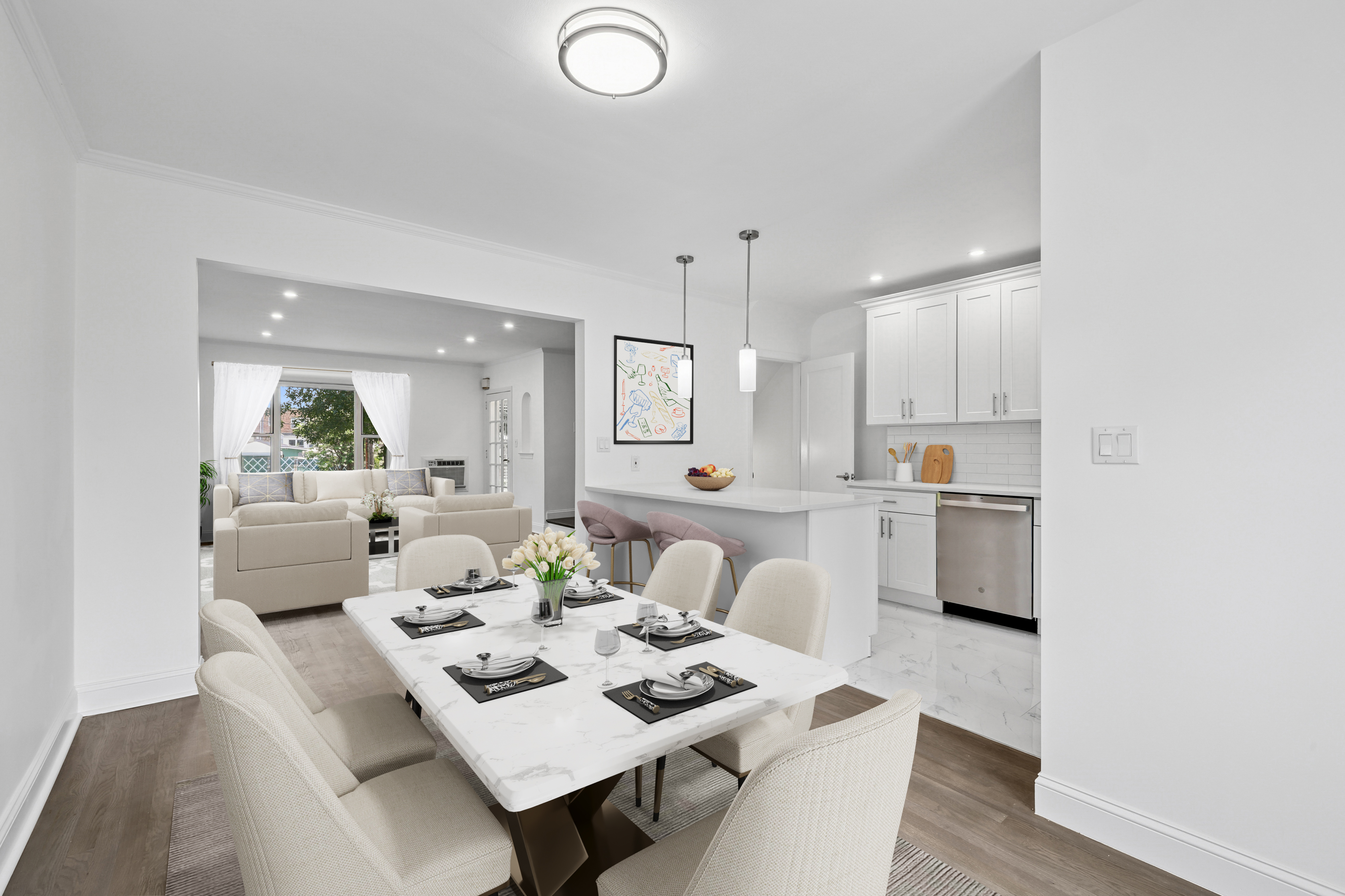 89-36 Springfield Boulevard Queens, NY 11427 - Photo 5 of 13 a living room with furniture kitchen and a table