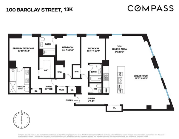 $3,530,000 | 100 Barclay Street, Unit 13K | TriBeCa