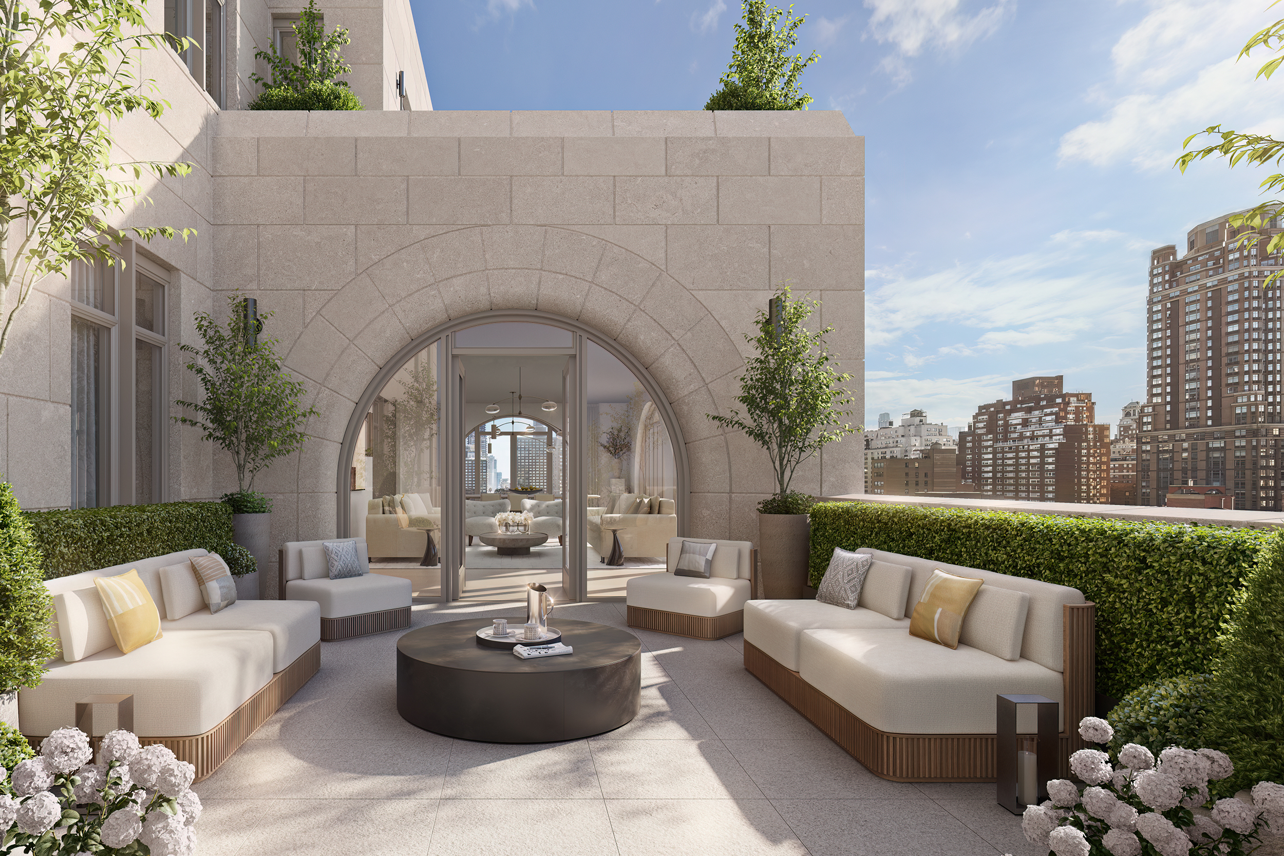 255 East 77th Street, Unit 9B Manhattan, NY 10075 - Photo 1 of 26 a building outdoor space with patio fireplace