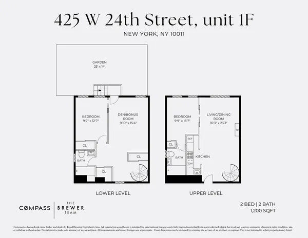 $1,325,000 | 425 West 24th Street, Unit 1F | Chelsea