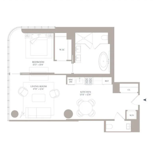 565 Broome Street, Unit S9A Manhattan, NY 10013 - Photo 19 of 19 a picture of a floor plan