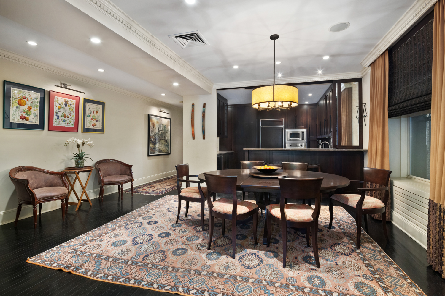 333 Central Park West, Unit 11 Manhattan, NY 10025 - Photo 9 of 21 a living room with dining room and a table
