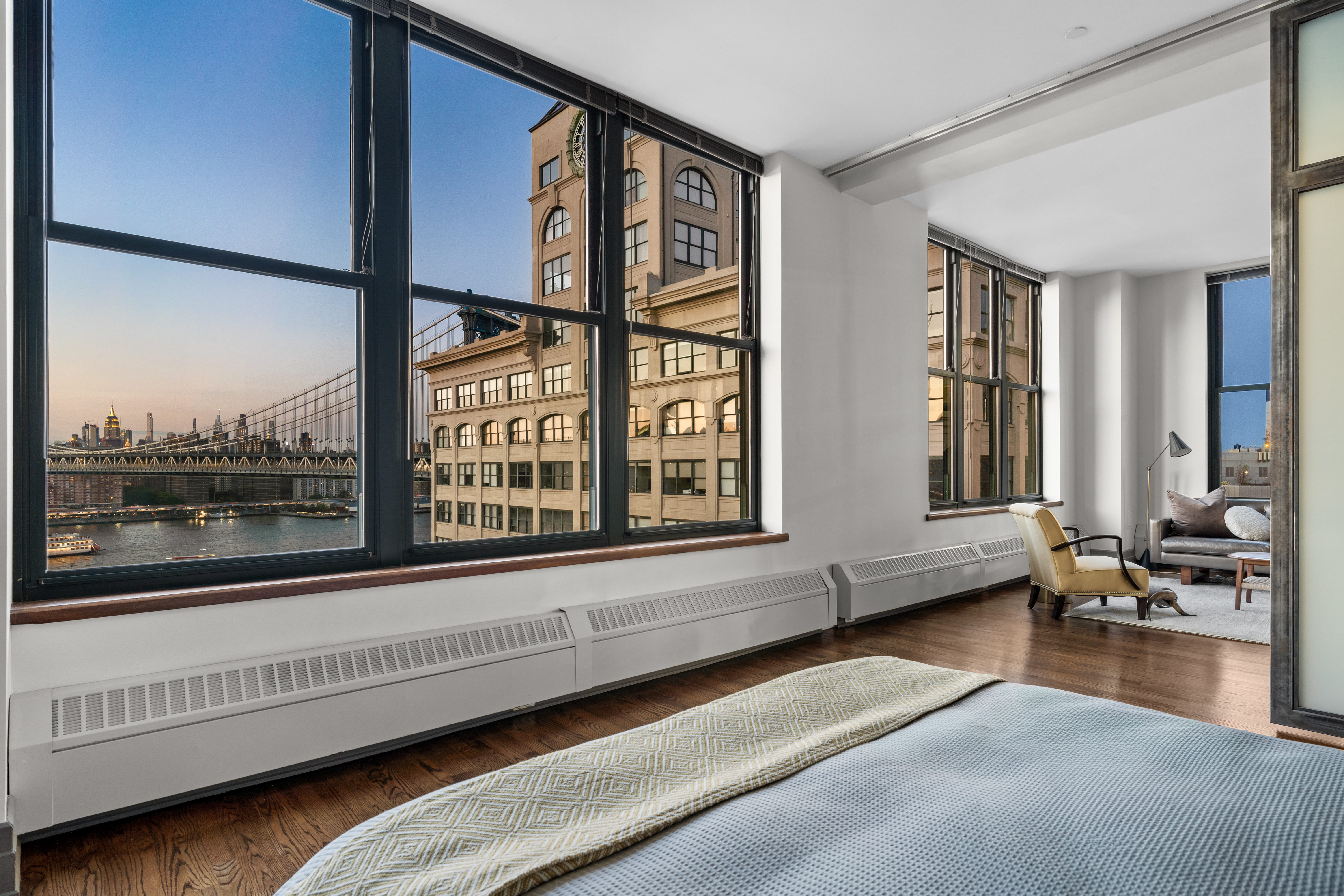 30 Main Street, Unit PHB Brooklyn, NY 11201 - Photo 18 of 33 a view of an entryway with wooden floor and windows