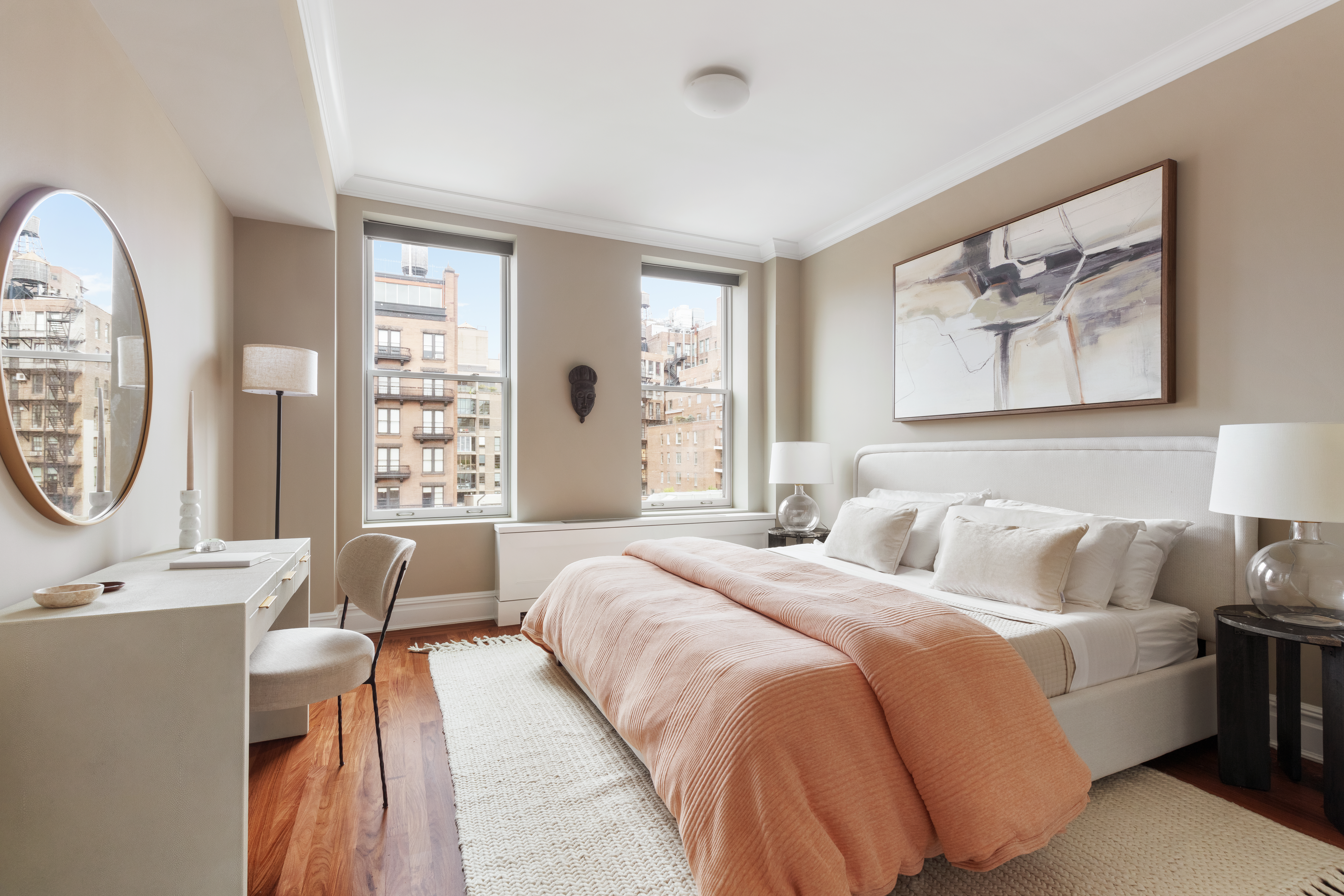 31 West 11th Street Manhattan, NY 10011 - Photo 8 of 21 a bedroom with bed and a large window