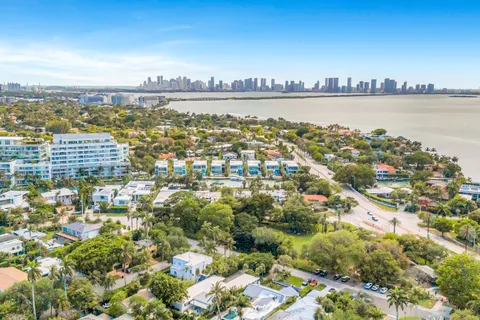 a view of lake and city
