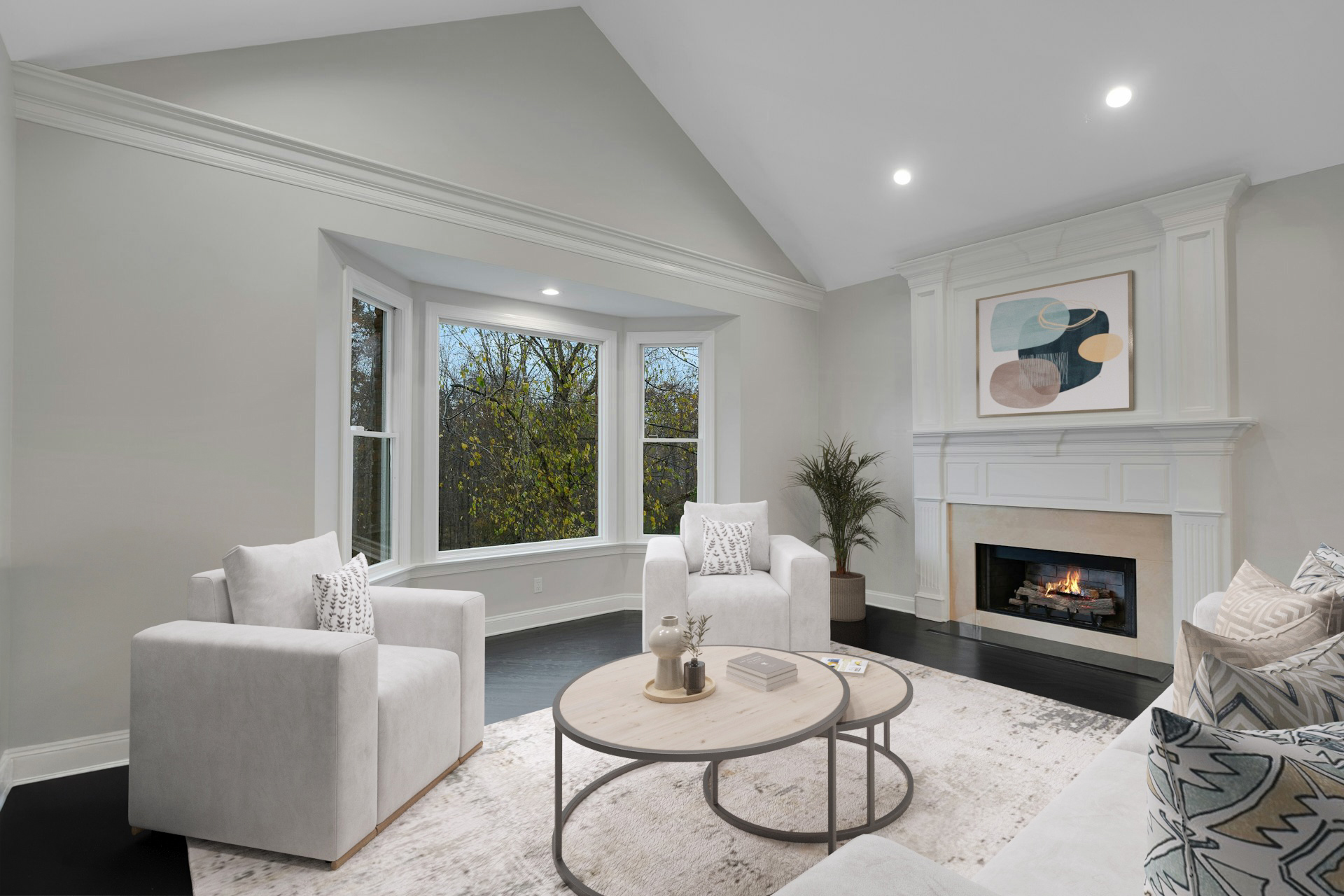 3 Kensington Court Warren, NJ 07059 - Photo 16 of 66 a living room with furniture and a fireplace