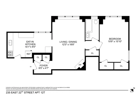 $800,000 | 235 East 22nd Street, Unit 12T | Gramercy