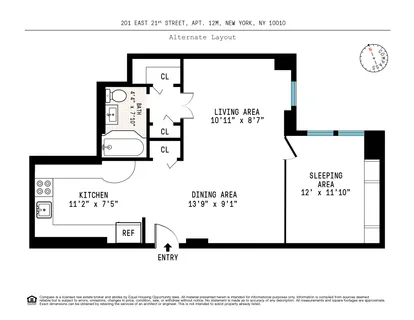 $610,000 | 201 East 21st Street, Unit 12M | Gramercy