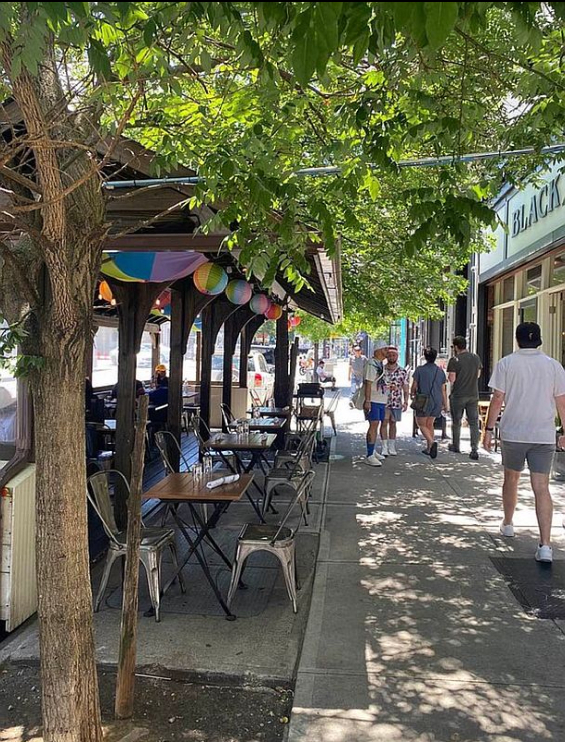 180 5th Avenue, Unit 3 Brooklyn, NY 11217 - Photo 6 of 13 a view of a patio with a table and chairs under an umbrella
