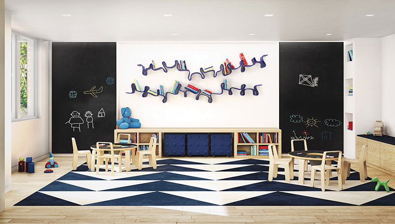 301 West 53rd Street, Unit 16D Manhattan, NY 10019 - Photo 14 of 16 a view of a entryway with furniture and mirror