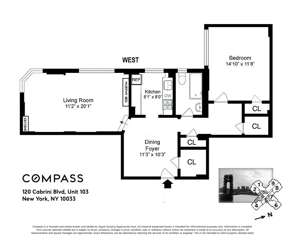 $575,000 | 120 Cabrini Boulevard, Unit 103 | Hudson Heights