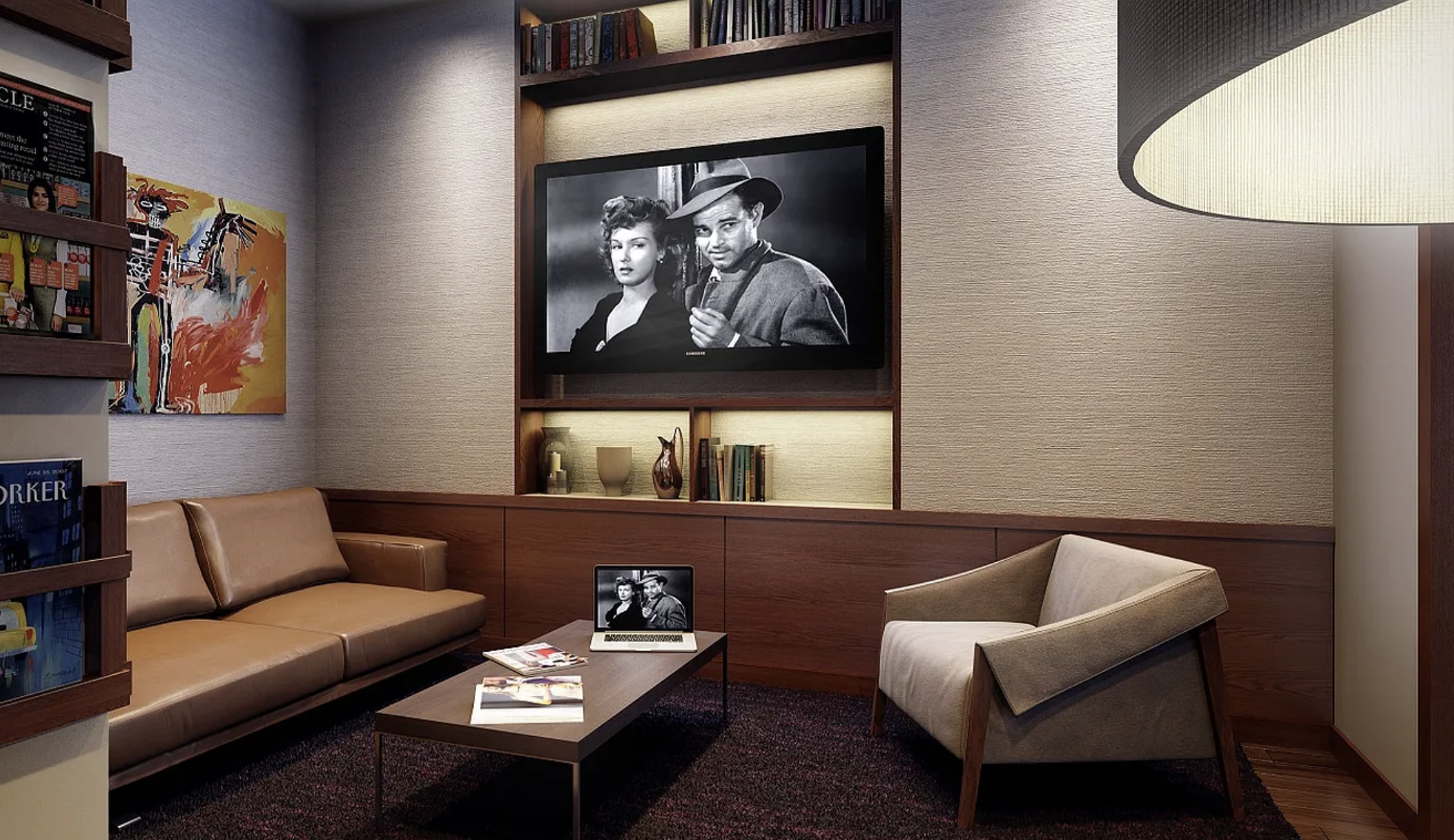 300 East 64th Street, Unit 11D Manhattan, NY 10065 - Photo 12 of 17 a living room with furniture and a wall painting