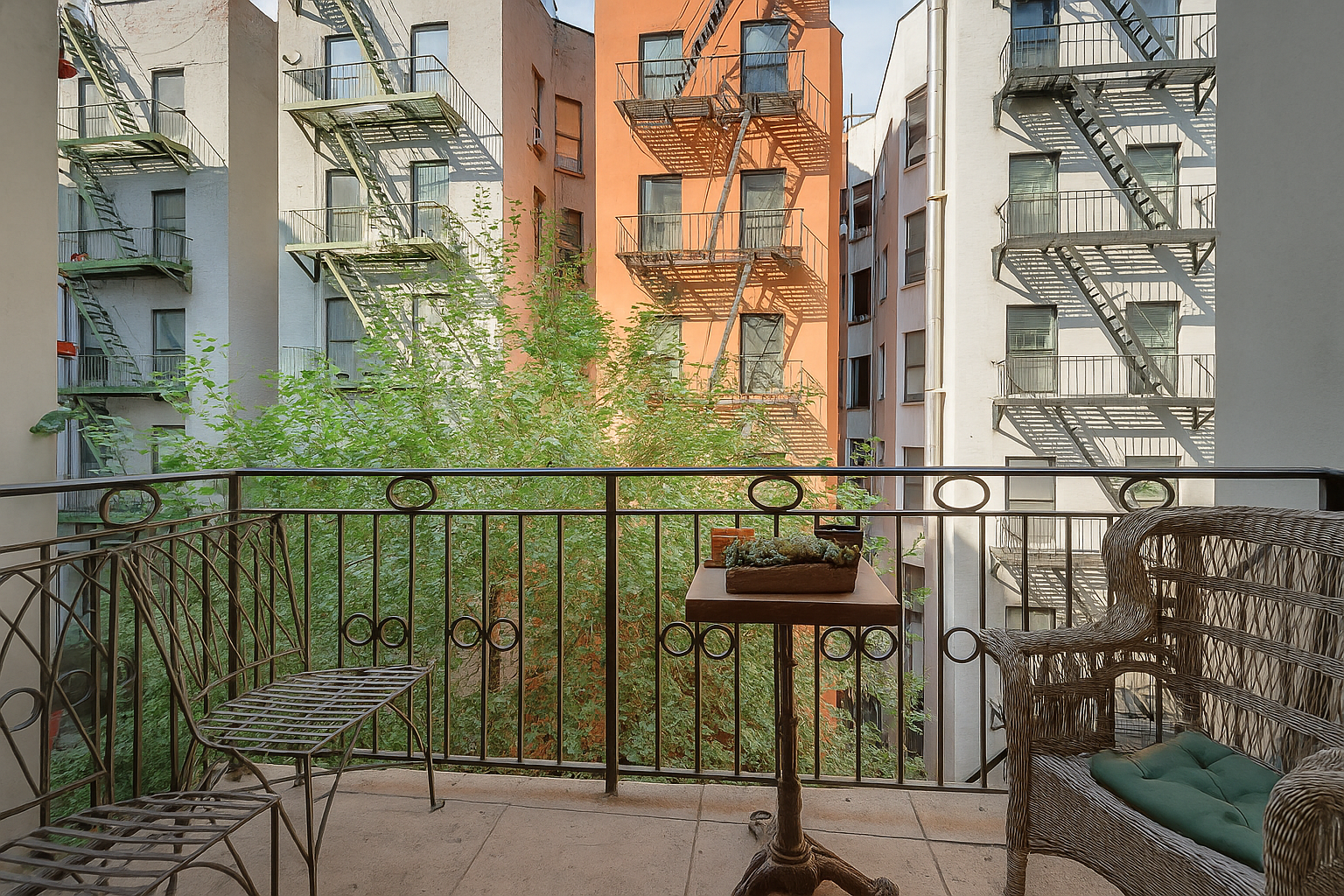111 West 113th Street, Unit 3B Manhattan, NY 10026 - Photo 5 of 7 a view of a balcony with wooden floor