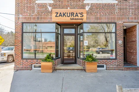 a front view of a building