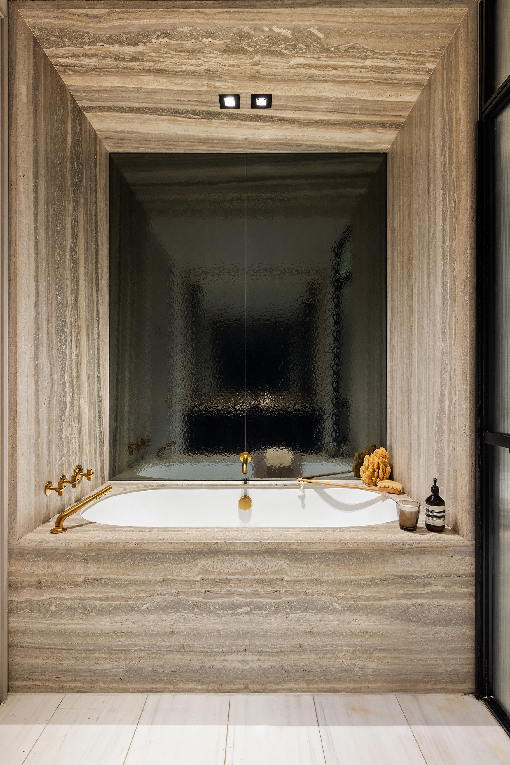 505 West 19th Street, Unit 5D Manhattan, NY 10011 - Photo 8 of 17 a bathroom with a sink and a mirror