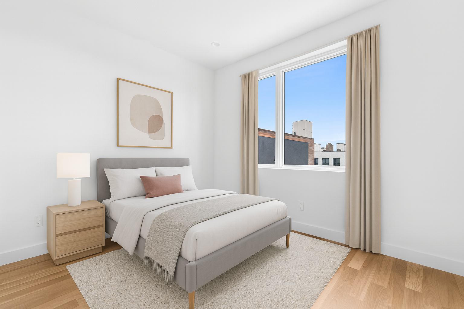 212 Montrose Avenue, Unit 4R Brooklyn, NY 11206 - Photo 4 of 12 a bedroom with a bed and a window