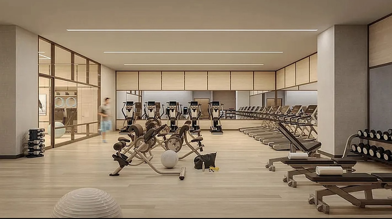 45-3 Court Square, Unit 4406 Queens, NY 11101 - Photo 14 of 22 a view of a room with gym equipment