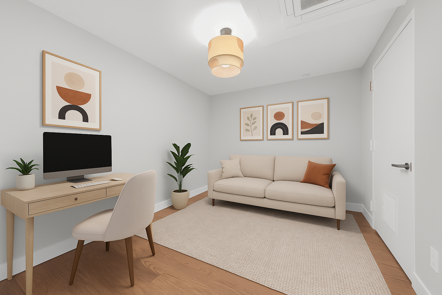 658 Bergen Street, Unit 3E Brooklyn, NY 11238 - Photo 6 of 8 a living room with furniture and a flat screen tv