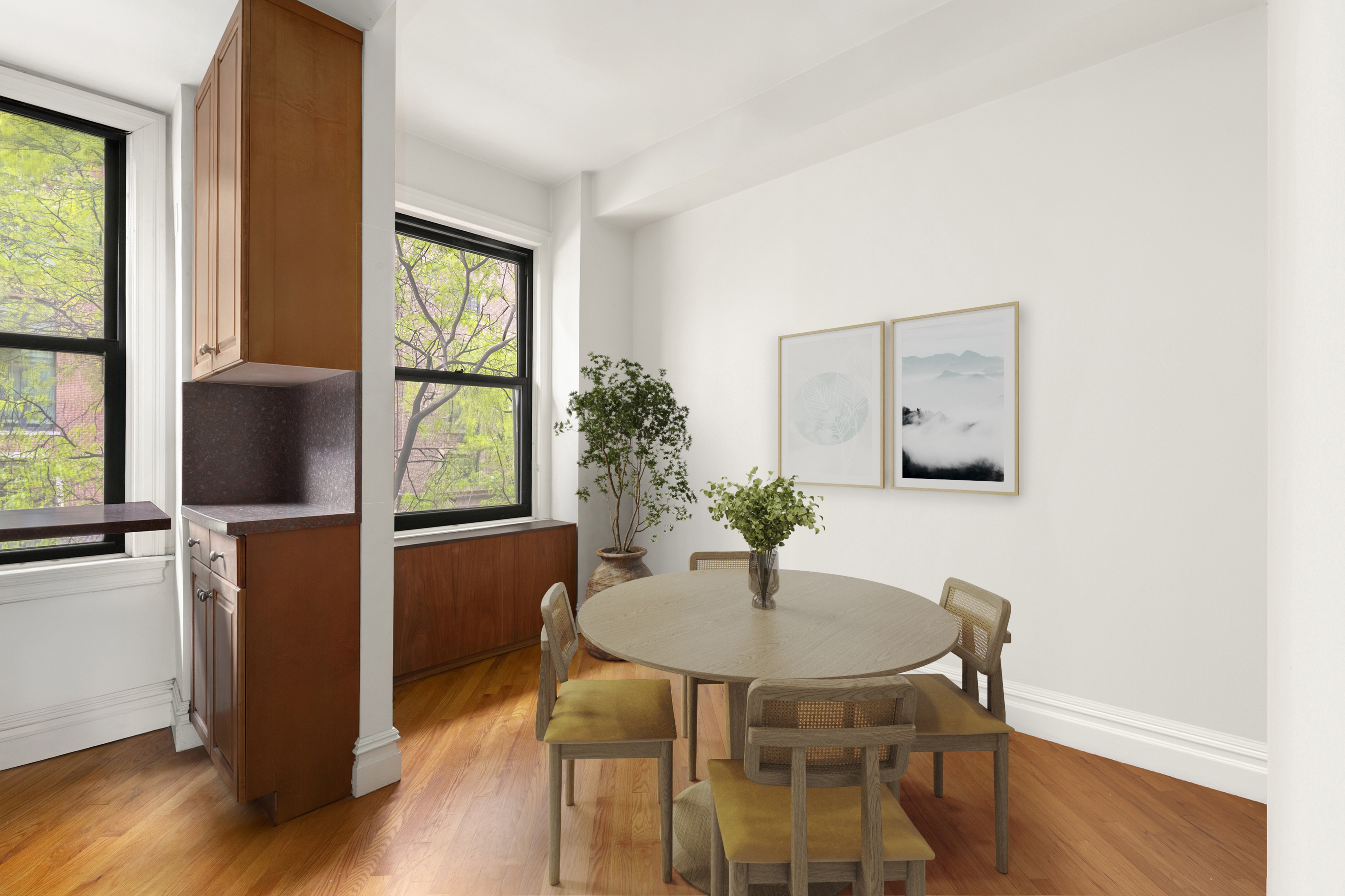 545 West End Avenue, Unit 4B Manhattan, NY 10024 - Photo 3 of 8 a view of a dining room with furniture window and wooden floor
