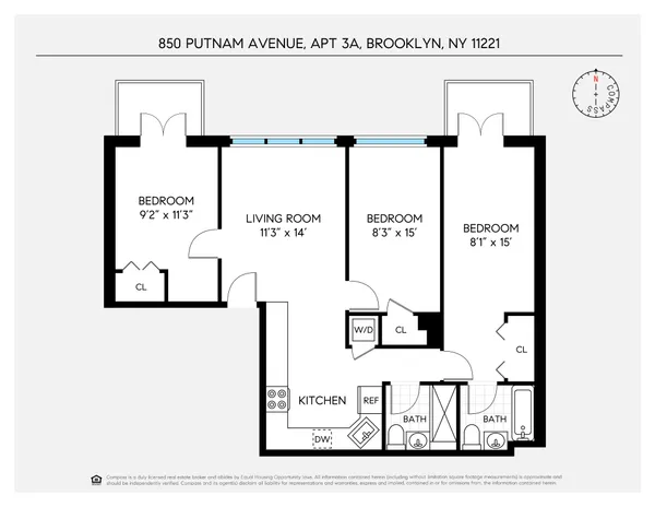 $4,600 | 850 Putnam Avenue, Unit 3A | Bedford-Stuyvesant