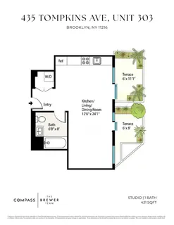 $600,000 | 435 Tompkins Avenue, Unit 303 | Bedford-Stuyvesant