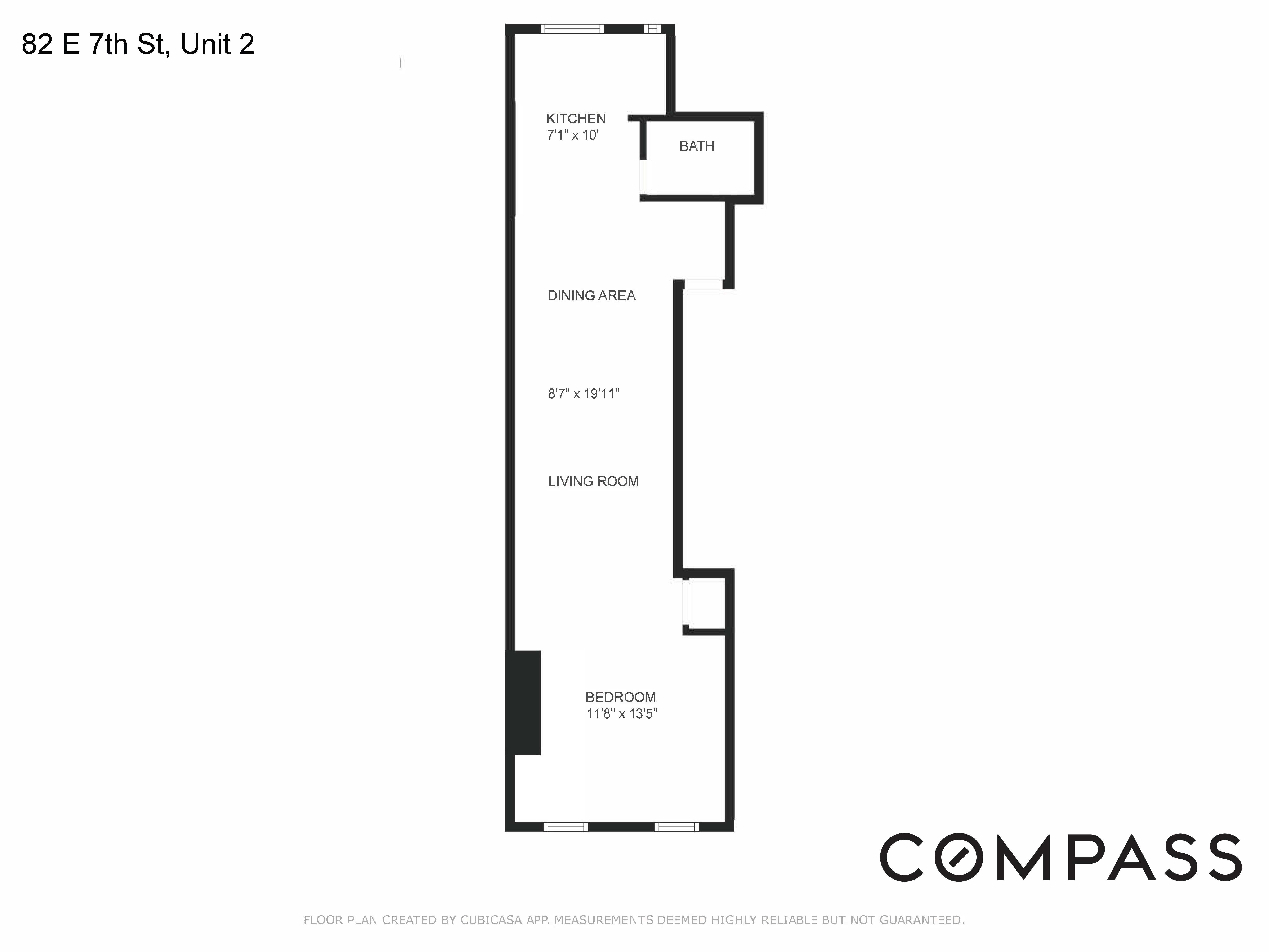82 East 7th Street, Unit 2 Manhattan, NY 10003 - Photo 11 of 11 a picture of a floor plan