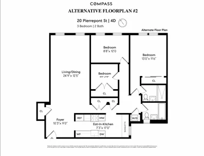 $1,950,000 | 20 Pierrepont Street, Unit 4D | Brooklyn Heights