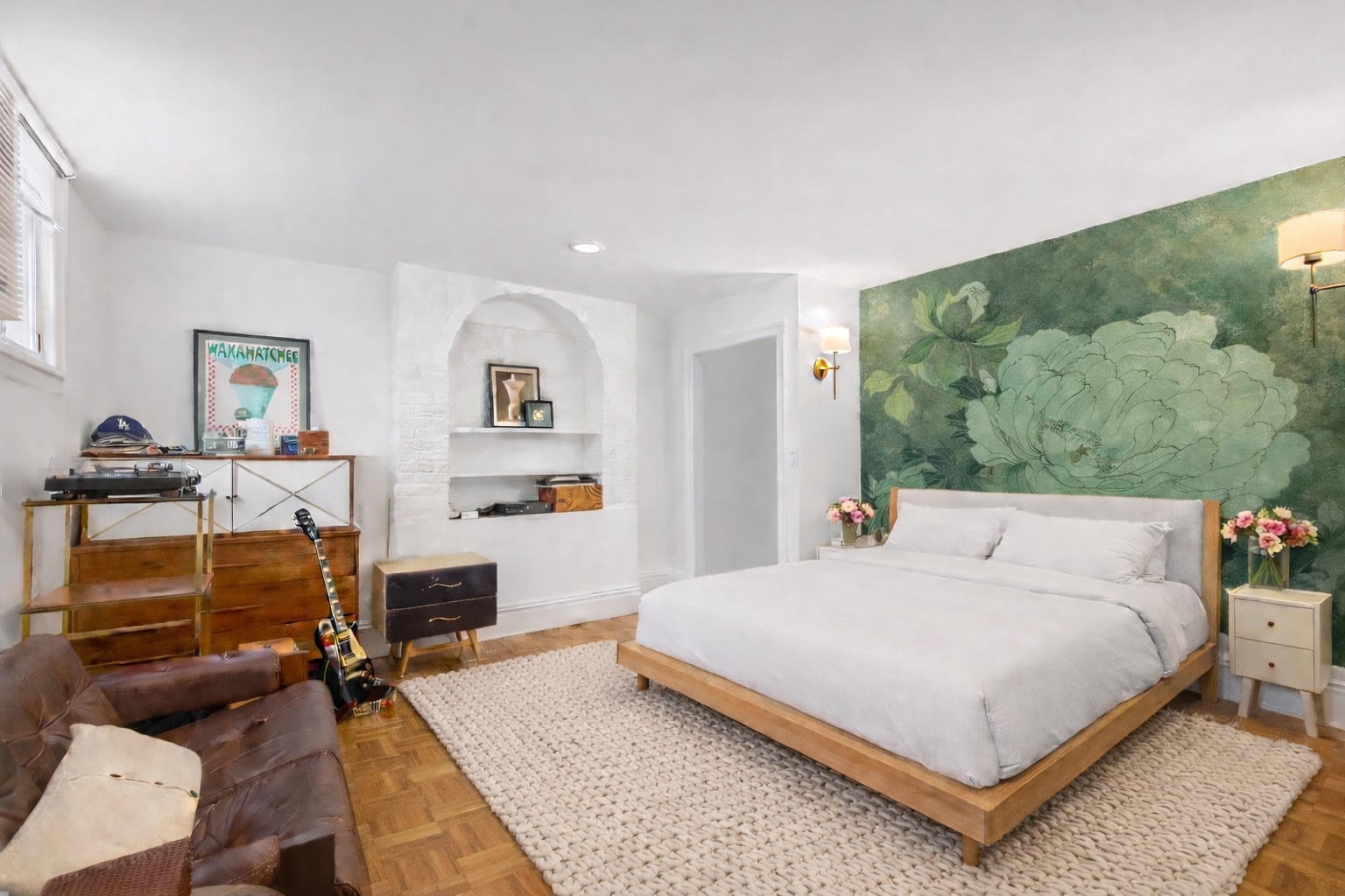 94 Joralemon Street, Unit 2 Brooklyn, NY 11201 - Photo 5 of 15 a bedroom with a bed and wooden floor