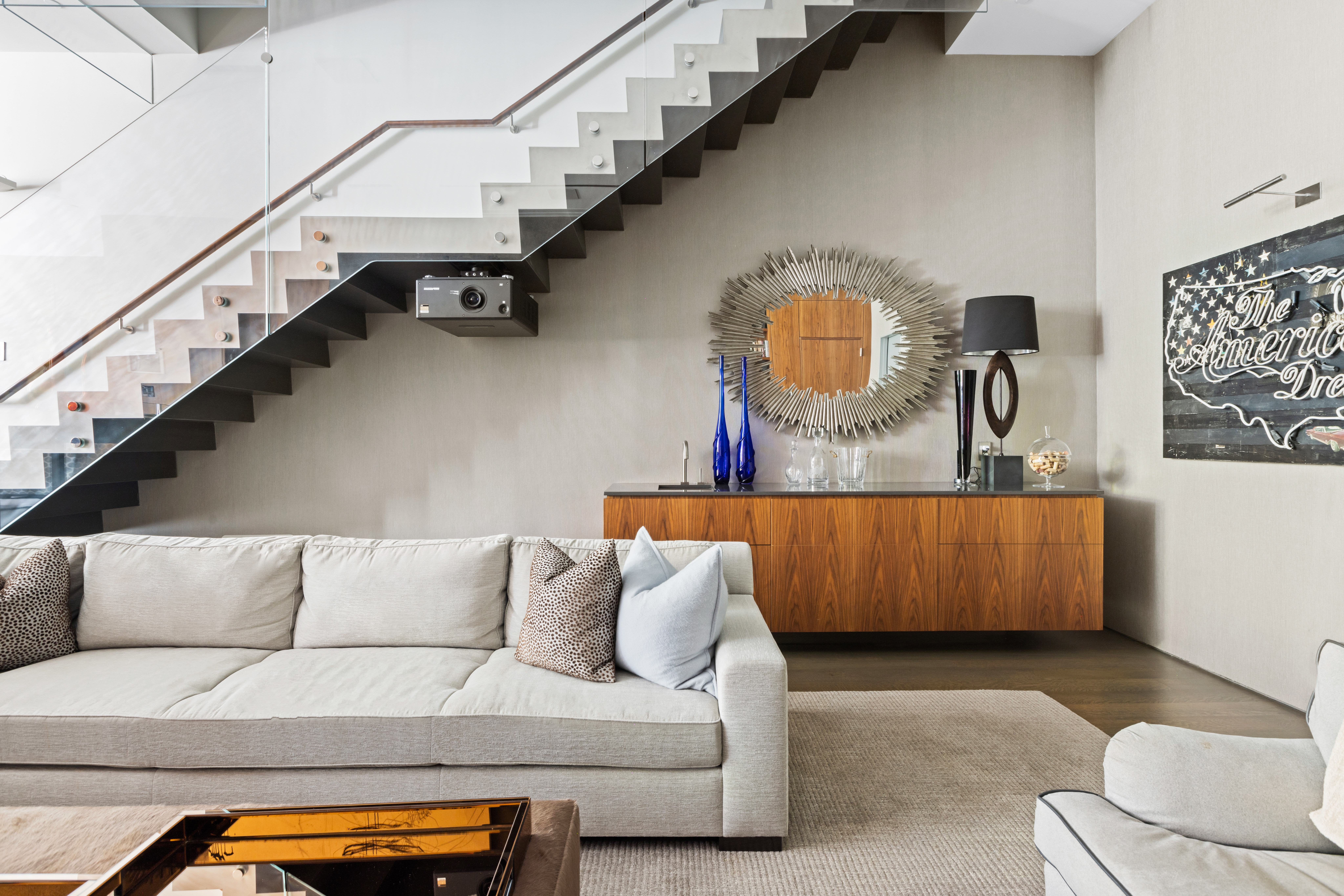33 Vestry Street, Unit TH1 Manhattan, NY 10013 - Photo 10 of 17 a living room with a couch and a rug