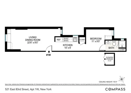 $499,000 | 521 East 83rd Street, Unit 1W | Upper East Side