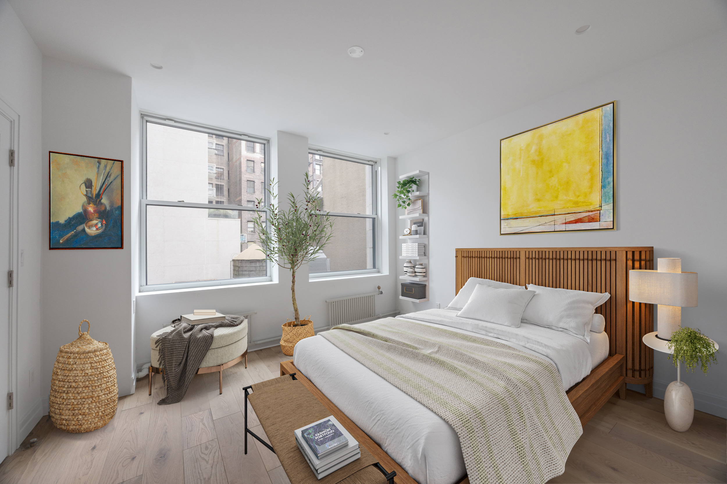 55 Liberty Street, Unit 12C Manhattan, NY 10005 - Photo 8 of 10 a bedroom with bed and window