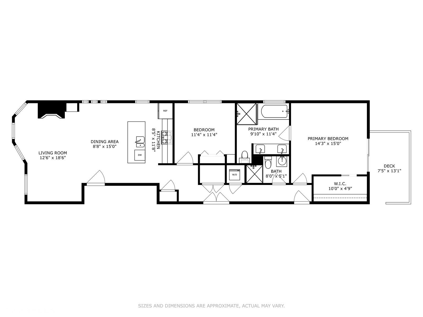 1227 East 46th Street, Unit 2E Chicago, IL 60653 - Photo 16 of 16 a picture of a floor plan