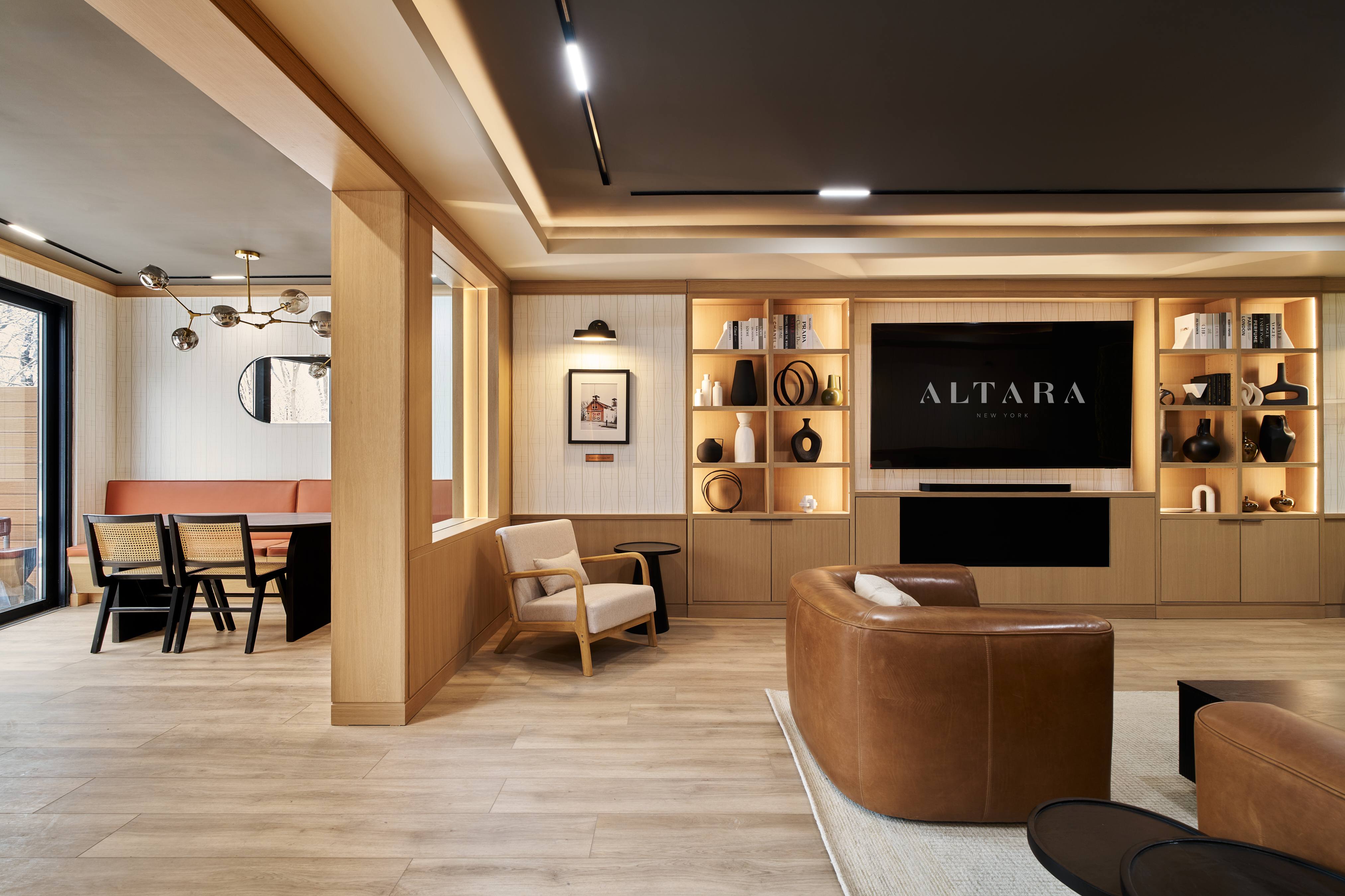 4414 Douglaston Parkway, Unit 6C Queens, NY 11363 - Photo 10 of 14 a living room with furniture and a fireplace