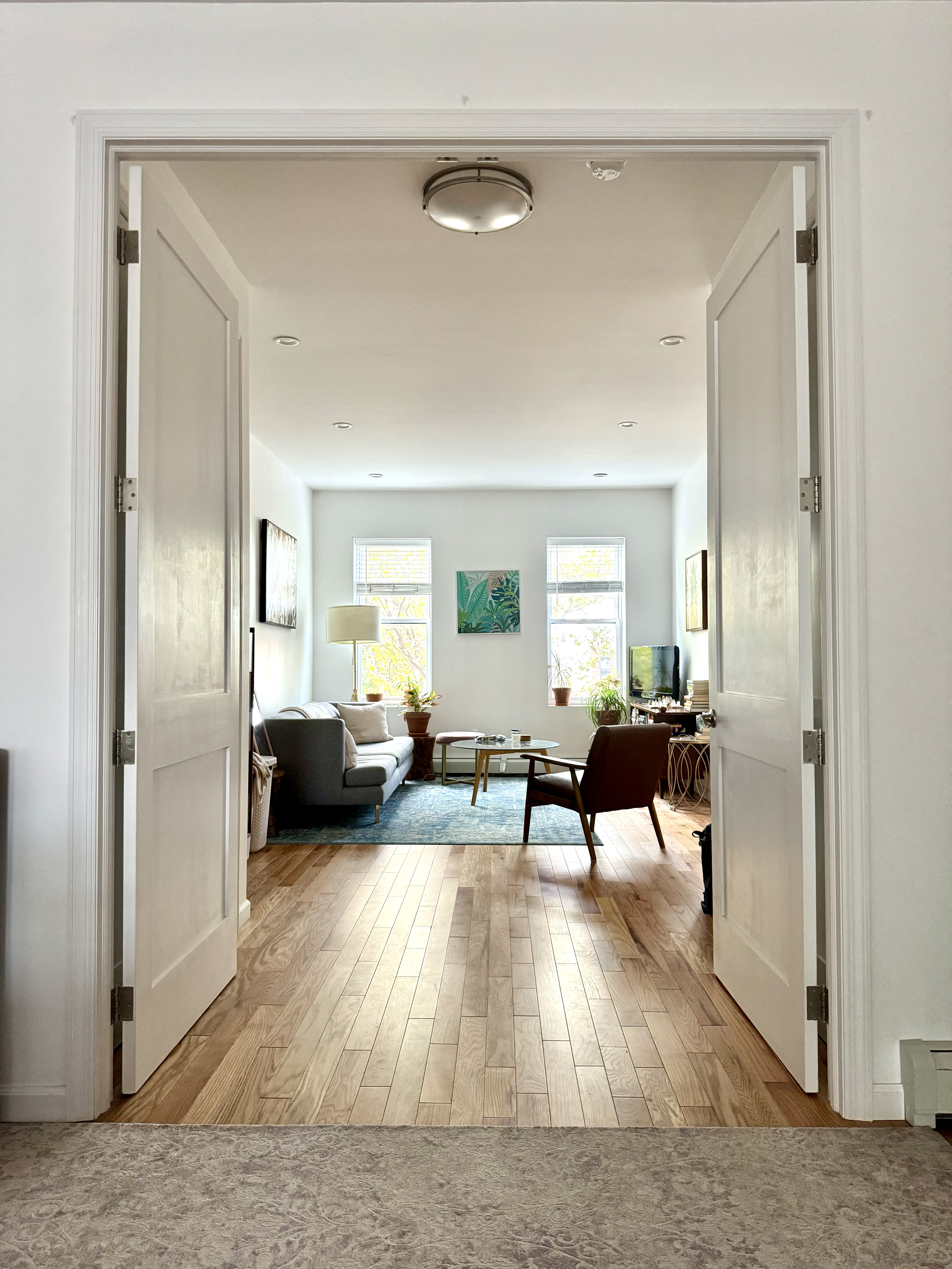 175 Luquer Street, Unit 4 Brooklyn, NY 11231 - Photo 6 of 21 a living room with furniture and a wooden floor