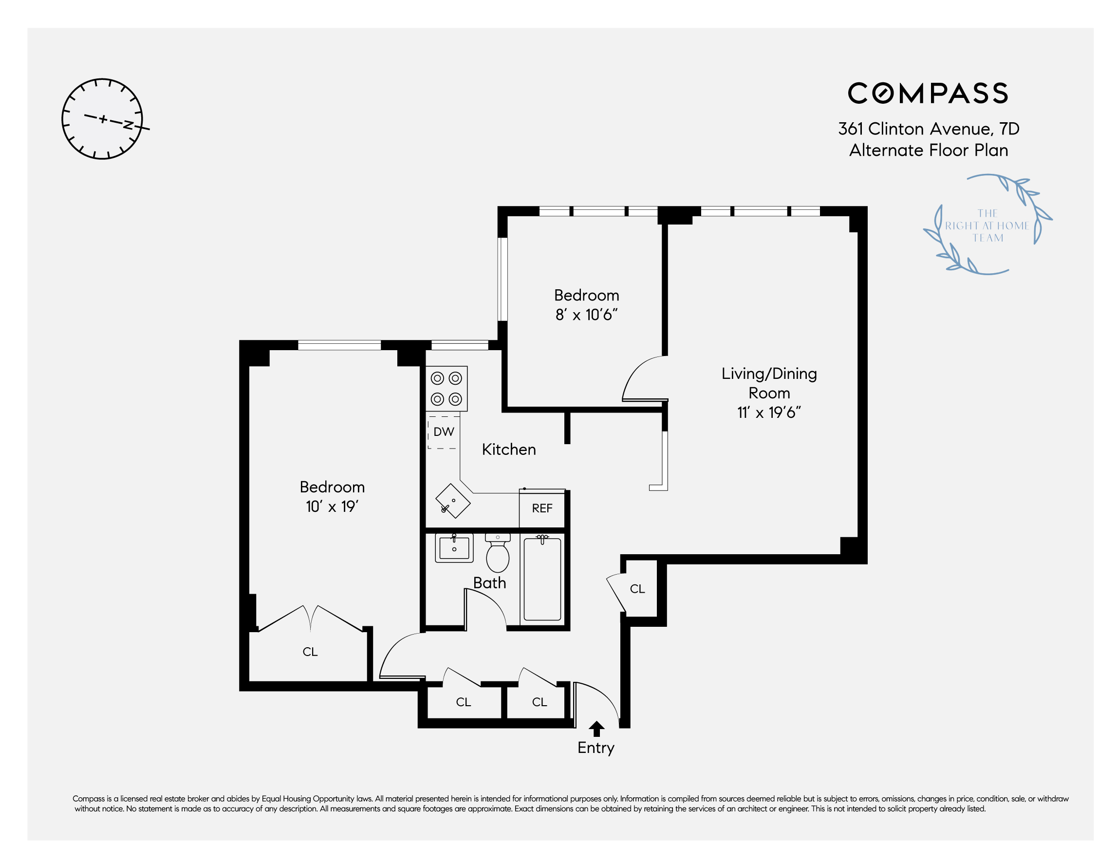 361 Clinton Avenue, Unit 7D Brooklyn, NY 11238 - Photo 10 of 10 a picture of a bathroom with a white wall and a picture of the view