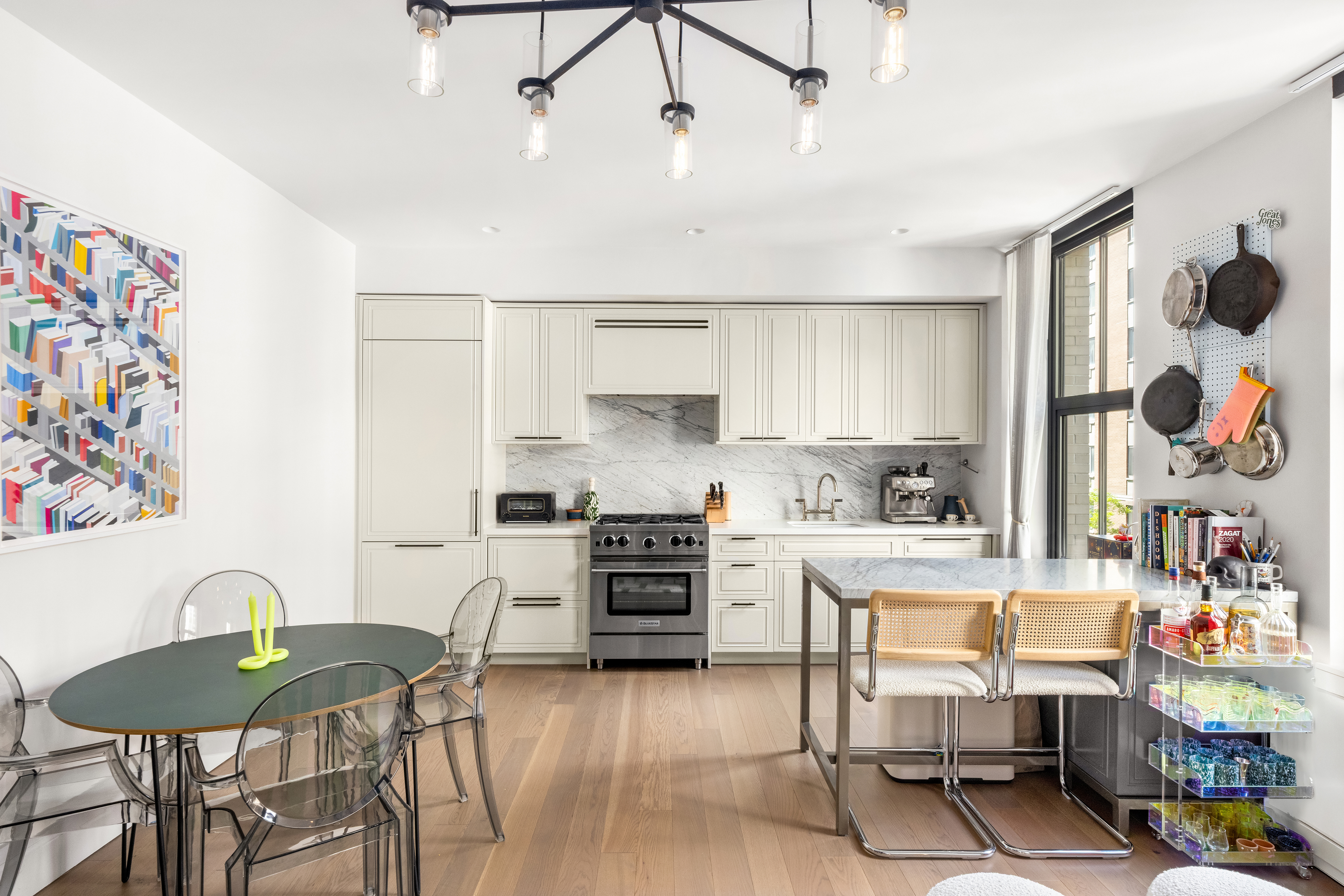 76 Schermerhorn Street, Unit 4C Brooklyn, NY 11201 - Photo 4 of 10 a kitchen with stainless steel appliances granite countertop a stove a sink and a refrigerator