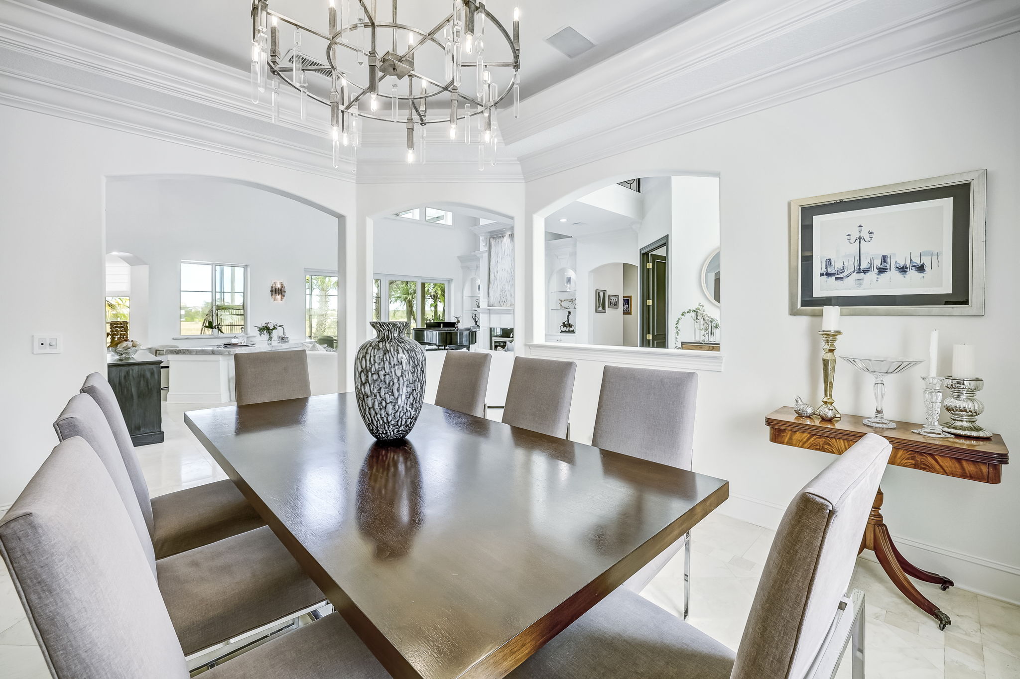 24624 Harbour View Drive Ponte Vedra Beach, FL 32082 - Photo 55 of 186 a view of a dining room with furniture and a chandelier