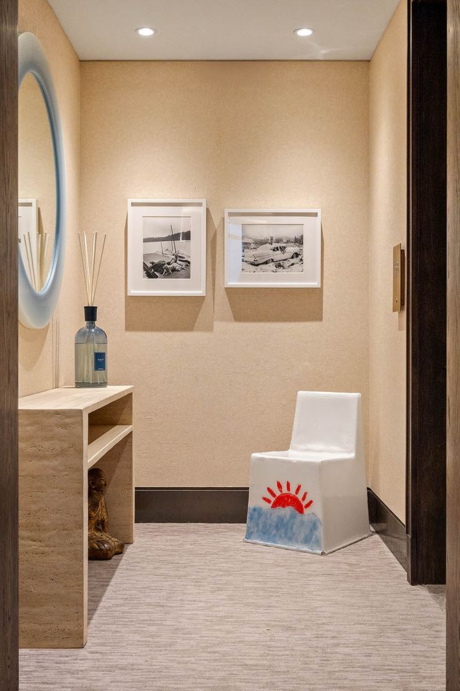 front view of a building with a street